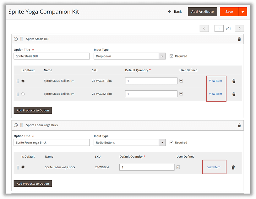 Magento 2 Bundle options url