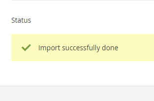 Successful import with no errors