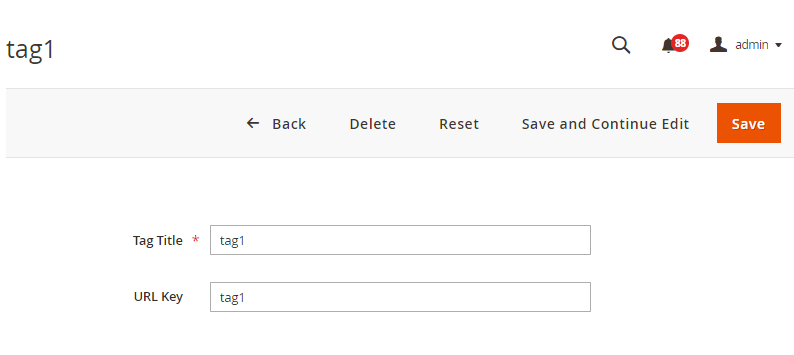 Tag settings