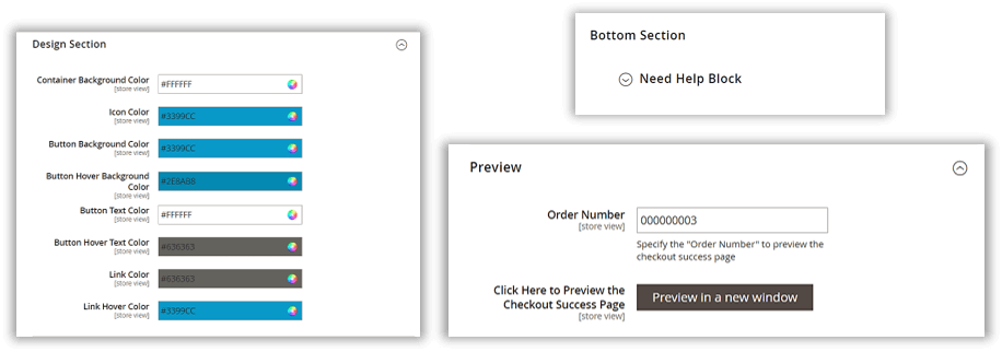  Design and Preview Sections