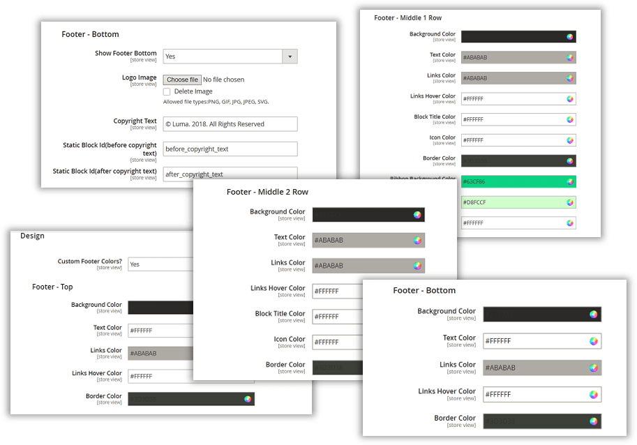 Footer bottom and design