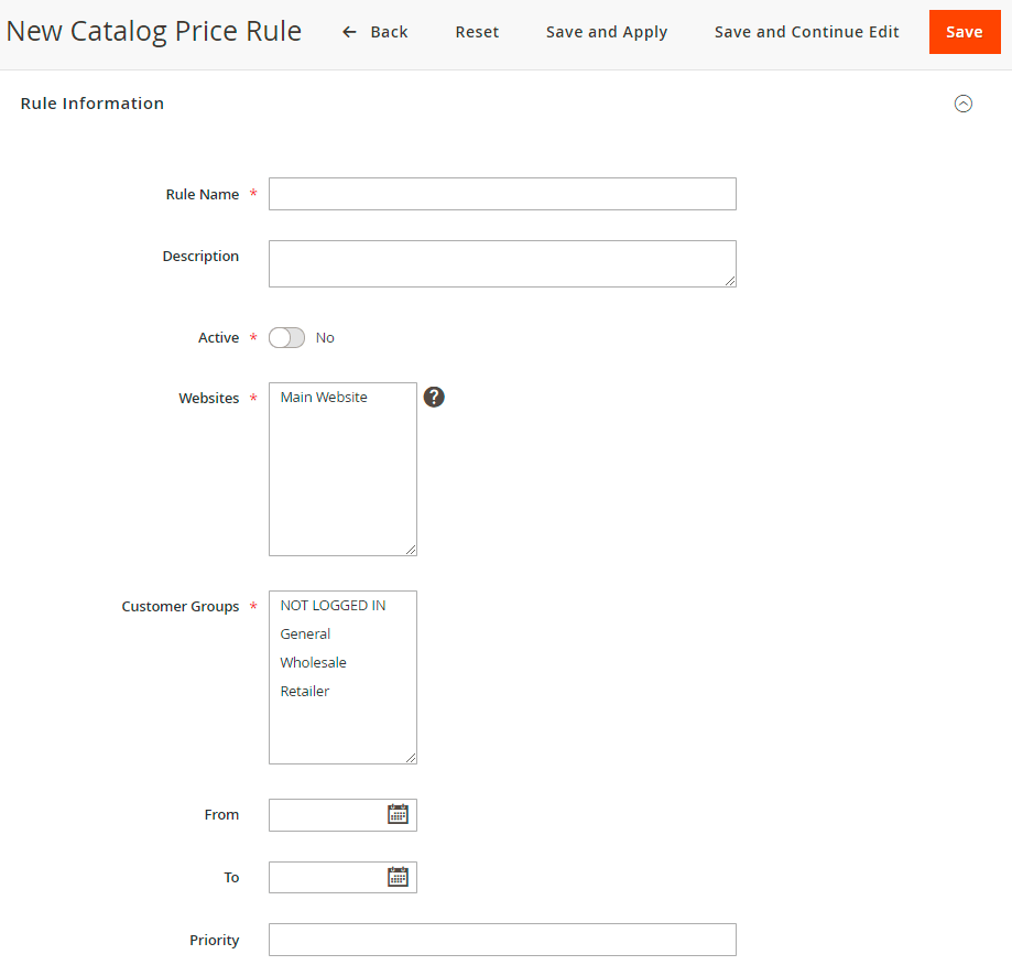 Rule info