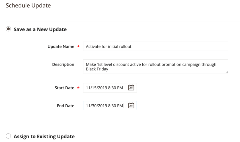 Rule schedule