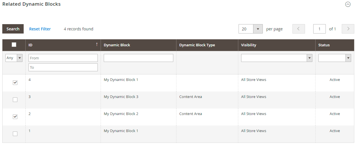 Rule dynamic blocks