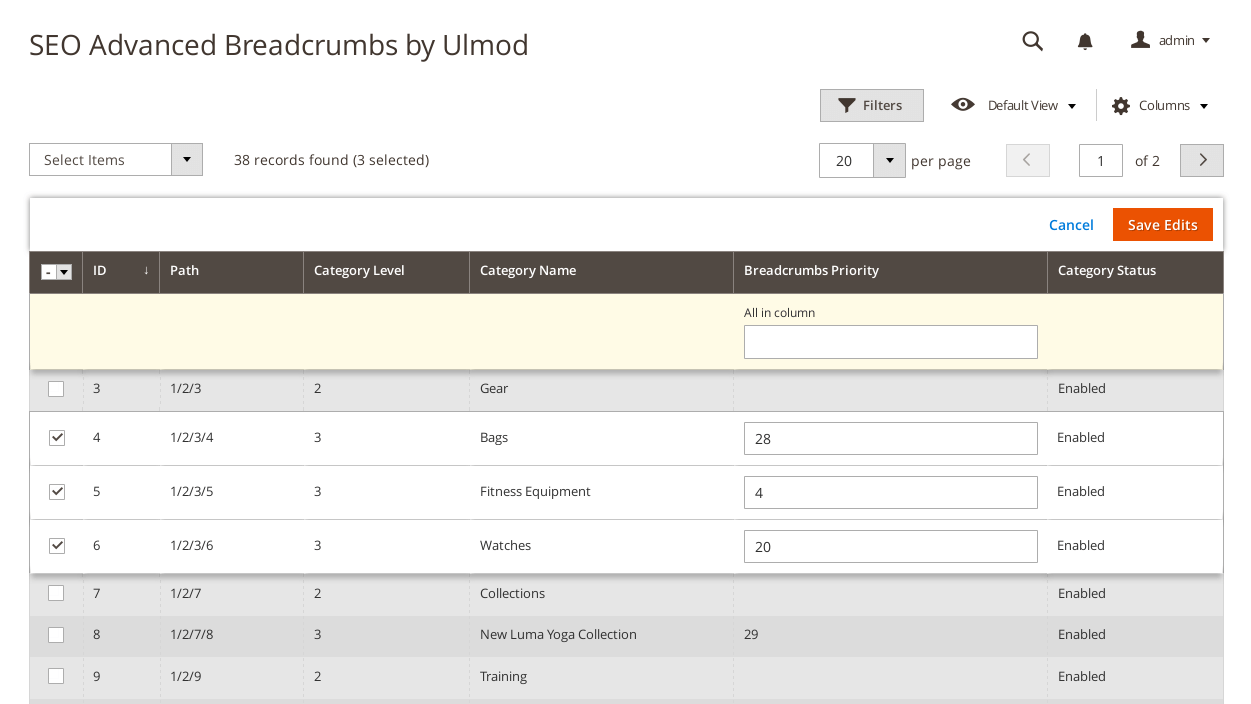 Magento 2 breadcrumbs priority