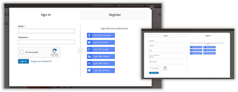 Social login