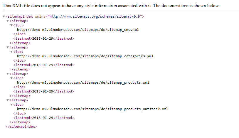 Magento 2 Multiple XML Sitemaps