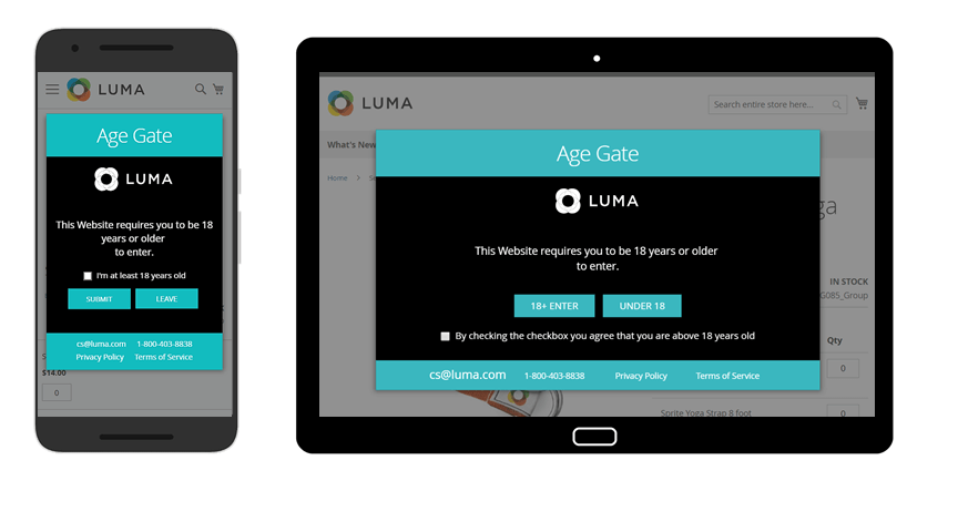 Age gate on Mobile device
